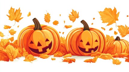 Autumn Savings Extravaganza - Promotional Marketing Illustration on Clean White Background