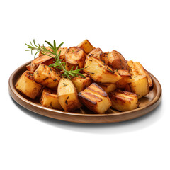 Roasted Potatoes with Rosemary Garnish