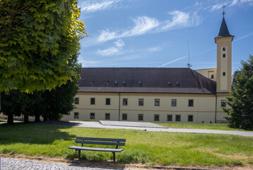 Castle with tower in Zabreh, Czech republic