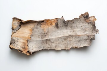 Textured Birch Bark Fragment: A Natural Element of Flora and Timber