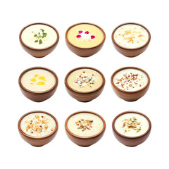 Nine bowls of creamy delicious kheer variations