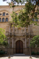 Fototapeta premium Door of the Cathedral of the Incarnation of Malaga, Spain. The basilica is one of the most important Renaissance monuments in Andalusia.