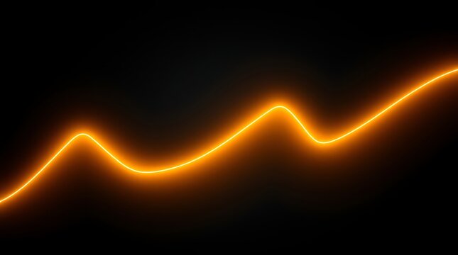 Neon golden gradient in upward-angled parallel lines against a textured black background. Moody, dramatic lighting; warm, soft tones; high contrast.  Elegant, refined, subtle movement. Photo of the Y