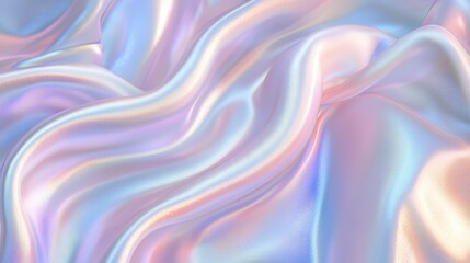 Obraz premium Iridescent silk-like fabric with smooth flowing folds