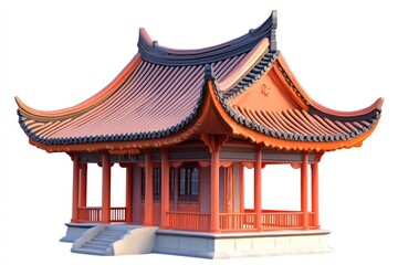 Fototapeta premium file:///C:/Users/user/Desktop/65.png Chinese style, high resolution, 3d cartoon style, roof