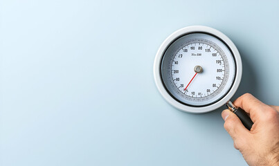 Detailed inspection of air quality, hand holding magnifying glass, emphasizing thoroughness and attention to environmental health.