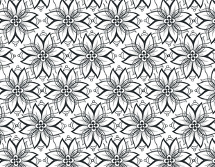 Organic shapes pattern with geometric symmetry