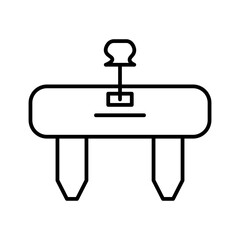 table lamp line icon