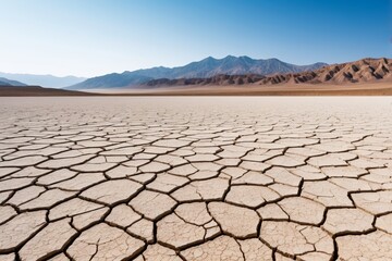 arafed desert with a mountain range in the background