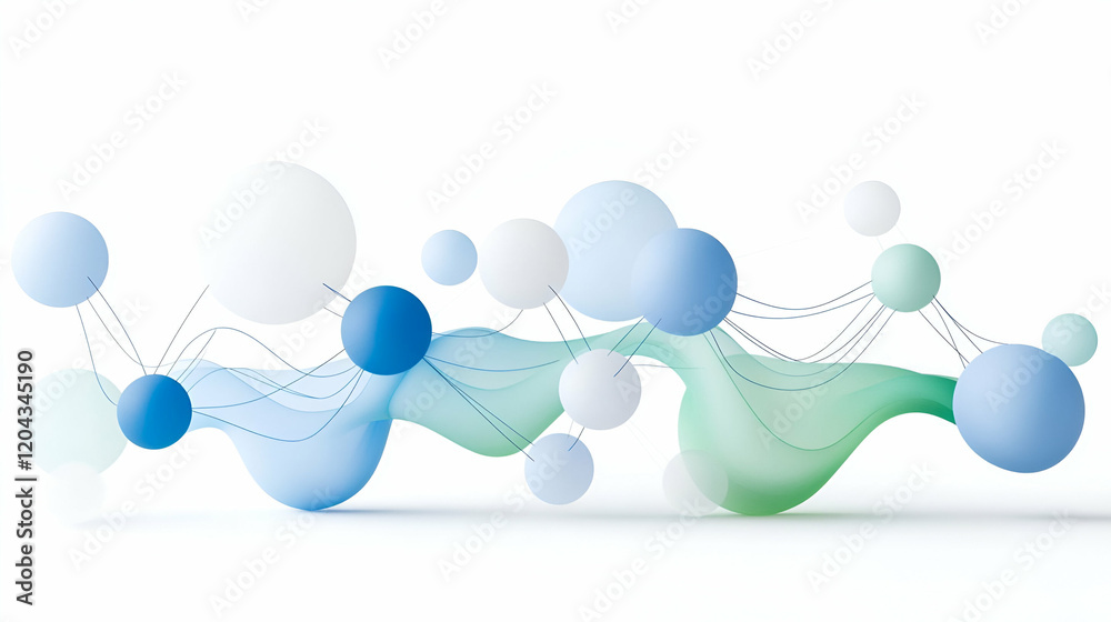 Poster interactive network diagram showcasing connections between various elements, illustrating data flow 
