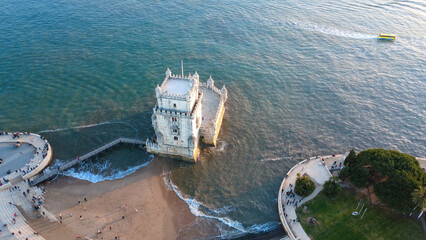 Torre de belem Lisboa, monumento histórico, Rio tejo 