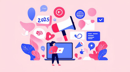 Fototapeta premium Tech-savvy individual engaged with a laptop and tablet, showcasing modern multitasking in a contemporary workspace environment.