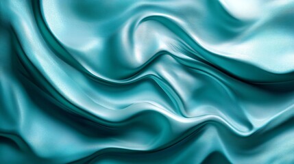 Obraz premium Abstract Turquoise Ocean Waves with Fluid Artistic Patterns