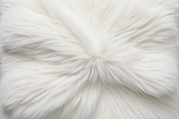 Fototapeta premium a close up of a white furry pillow on a white surface