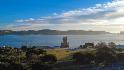 Torre de belem Lisboa, monumento histórico, Rio tejo