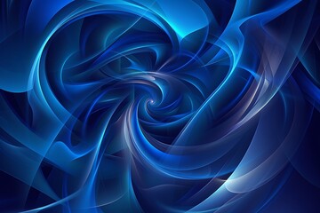 Obraz premium Abstract blue background with smooth lines and waves