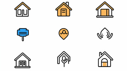 Iconic representations of diverse actions, minimalistic design, clear outlines, engaging visual language, versatile applications in communication