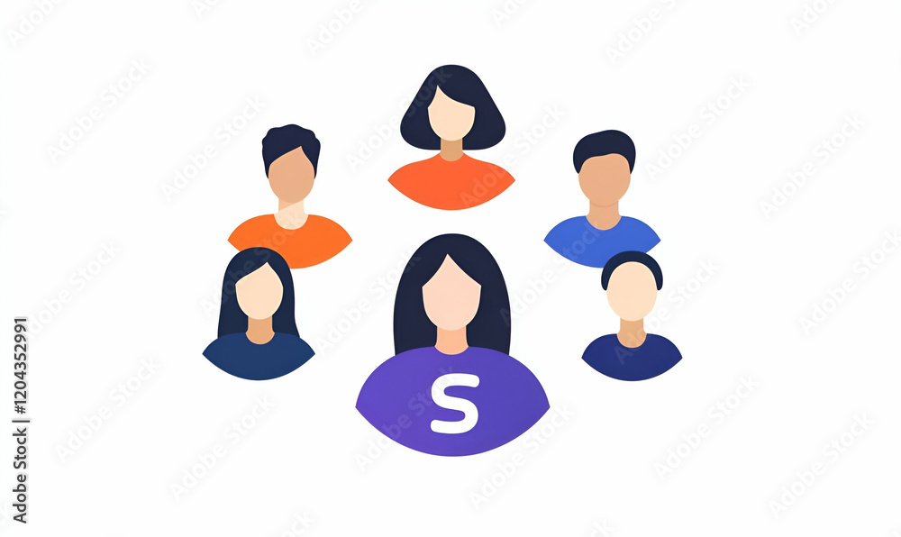 Poster video call interface icon, a minimalist design showcasing a user-friendly layout with clear buttons 