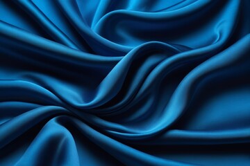 Obraz premium a close up of a blue silk fabric with a very large amount of folds