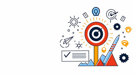 Obraz premium Teamwork in Action, a collection of line icons illustrating collaboration, communication, and collective effort in various professional settings