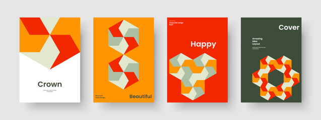 Geometric Report Layout. Isolated Poster Template. Creative Book Cover Design. Flyer. Banner. Brochure. Background. Business Presentation. Leaflet. Portfolio. Magazine. Newsletter. Handbill