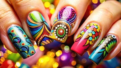 Trendy nail art pops with vibrant colors and cute polishes. Discover creative designs and summer's hottest looks.