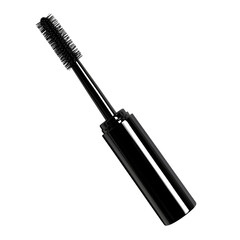 Obraz premium Black Mascara Tube with Brush for Eye Makeup Isolated on transparent background