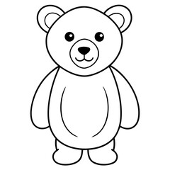 Obraz premium teddy bear cartoon. color page for kids