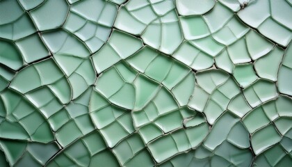 A tile with a crackle glaze effect in soft pastel green, capturing the fine web of cracks in a delicate pattern, offering a vintage charm and subtle texture to any surface.
