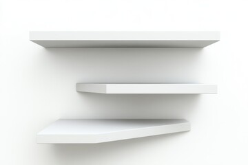3D Corner Shelf Isolated and White Background