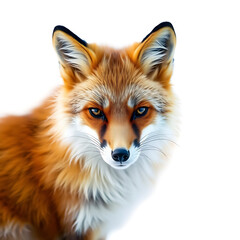 Fox isolated on white.