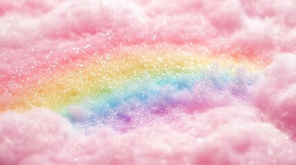 Obraz premium Pastel Rainbow Sparkle Cloud Dream