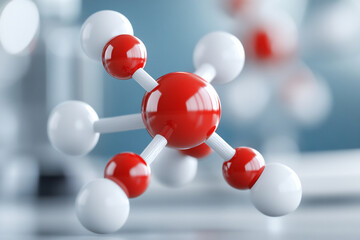 Visualization of PFAS Compounds Illustrating Molecular Structures and Interactions in a Laboratory Setting