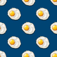 seamless pattern with eggs on the blue background 