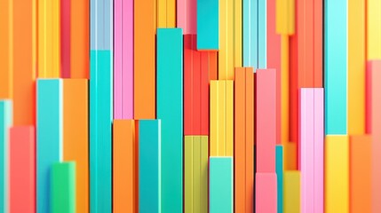 Vibrant Colorful Abstract Geometric Shapes Background Design