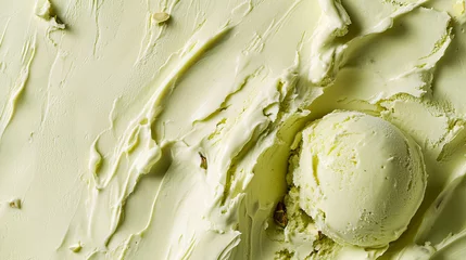 Pistachio ice cream texture close-up