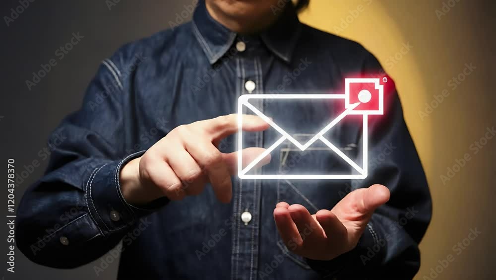 Poster Innovative Email Notification Interface: Eight Modern Concepts for User Interaction Design, Showcasing Engaging Visuals and Intuitive Feedback Mechanisms for Enhanced Communication and Productivity,  