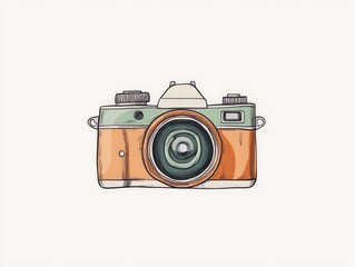 Vintage inspired analog camera with pastel green body and classic lens design for creative photography and retro enthusiasts