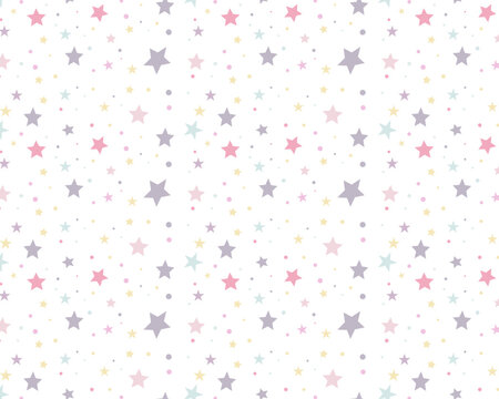 Fototapeta Star seamless pattern. Repeated scatter stars pattern. Vector illustration