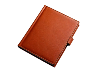 png transparent background book cover leather design mockup realistic style minimalistic layout isolated white background high-resolution professional presentation template editable quality digital do