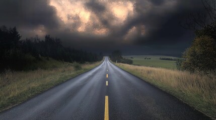 Naklejka premium the road to storm