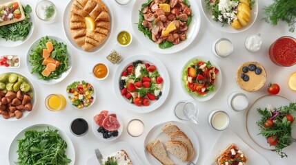 A Delightful Spread of Gourmet Cuisine: A Culinary Masterpiece