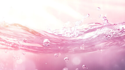 Subtle ripples of water with a dreamy pinkish hue, creating a peaceful and tranquil atmosphere.