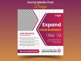 Creative Business Advertising post design template.