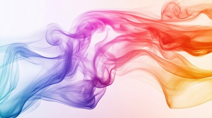 Long colorful neon swirl and waves