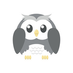 Cute flat Owl vector illustration