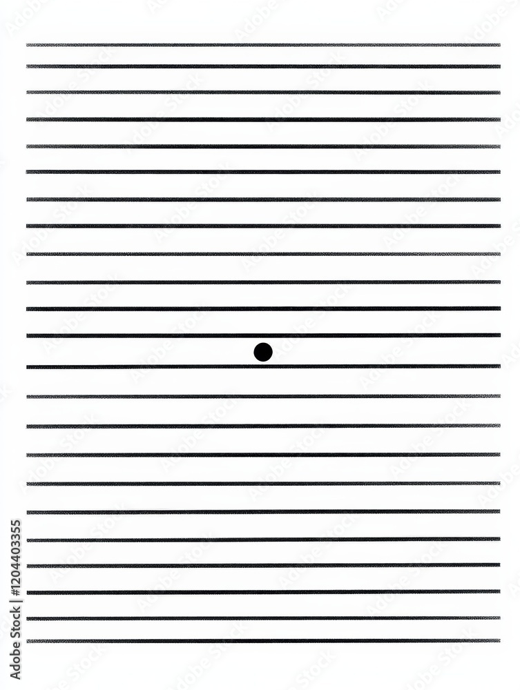 Aufkleber Optical illusion with horizontal lines and central dot creates visual intrigue and challenges perception of depth and focus. Generative AI