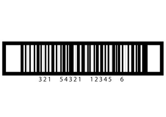 段ボールバーコード。アイコン。ベクター。素材。