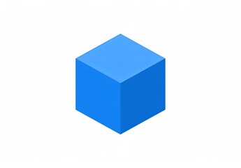 Blue Hexagon Network Illustration on White Background