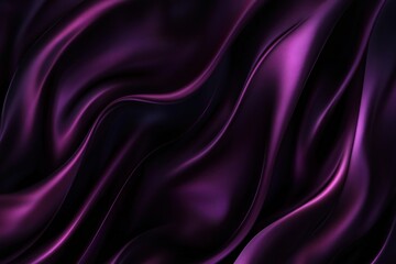 Obraz premium flowing purple silk fabric with smooth waves and highlights. luxurious texture ideal for fashion design, background, or digital art. rich and elegant color enhances visual appeal.